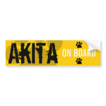 Akita on Board Bumper Sticker