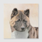 Akita Painting - Cute Original Dog Art (Front)