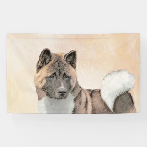 Akita Painting _ Cute Original Dog Art Banner