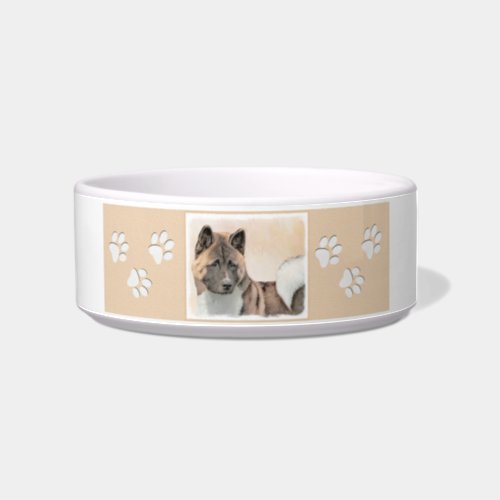 Akita Painting _ Cute Original Dog Art Bowl
