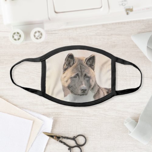 Akita Painting _ Cute Original Dog Art Face Mask