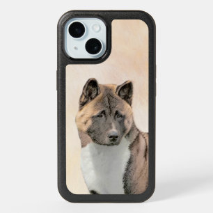 Akita Painting - Cute Original Dog Art iPhone 15 Case