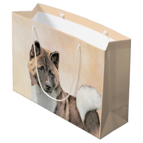 Akita Painting _ Cute Original Dog Art Large Gift Bag