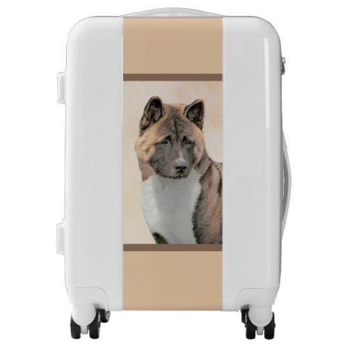 Akita Painting _ Cute Original Dog Art Luggage