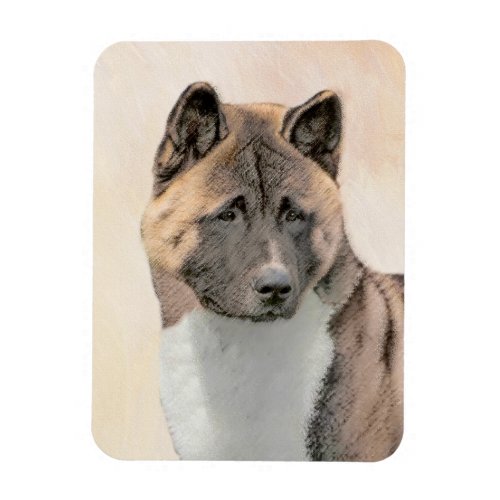 Akita Painting _ Cute Original Dog Art Magnet