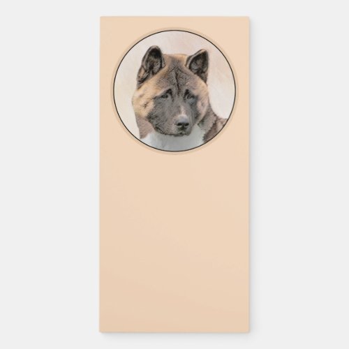 Akita Painting _ Cute Original Dog Art Magnetic Notepad