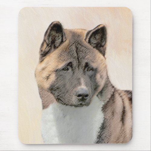 Akita Painting _ Cute Original Dog Art Mouse Pad