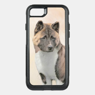Akita Painting - Cute Original Dog Art OtterBox Commuter iPhone SE/8/7 Case