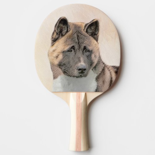 Akita Painting _ Cute Original Dog Art Ping Pong Paddle