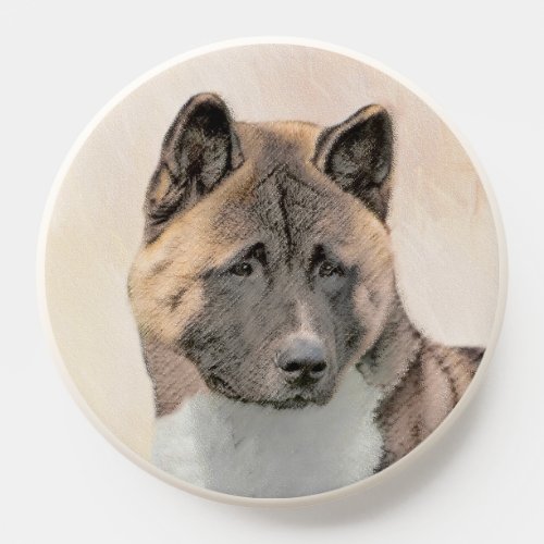 Akita Painting _ Cute Original Dog Art PopSocket