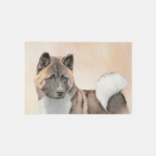Akita Painting _ Cute Original Dog Art Rug