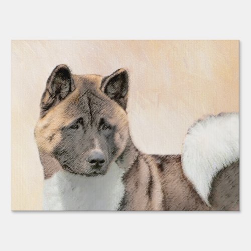 Akita Painting _ Cute Original Dog Art Sign