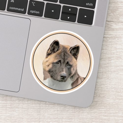 Akita Painting _ Cute Original Dog Art Sticker