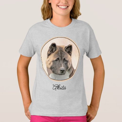 Akita Painting _ Cute Original Dog Art T_Shirt
