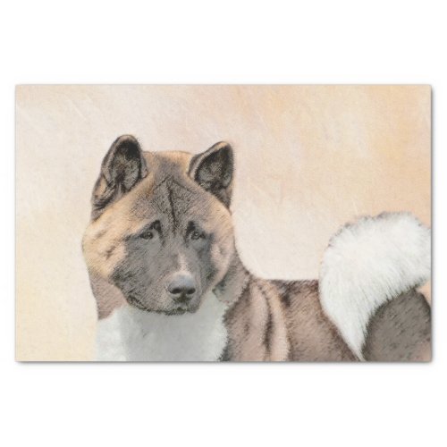 Akita Painting _ Cute Original Dog Art Tissue Paper