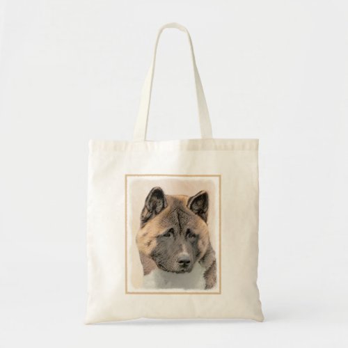 Akita Painting _ Cute Original Dog Art Tote Bag