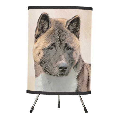 Akita Painting _ Cute Original Dog Art Tripod Lamp