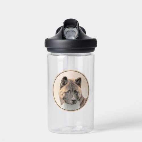 Akita Painting _ Cute Original Dog Art Water Bottle