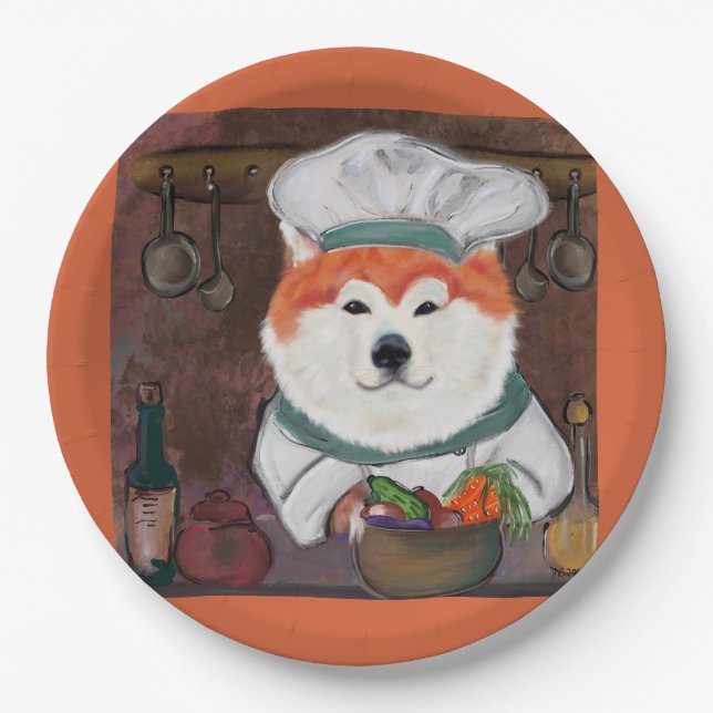 Akita     paper plates (Front)