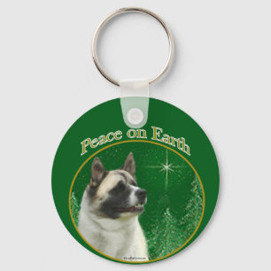 Akita Peace Keychain
