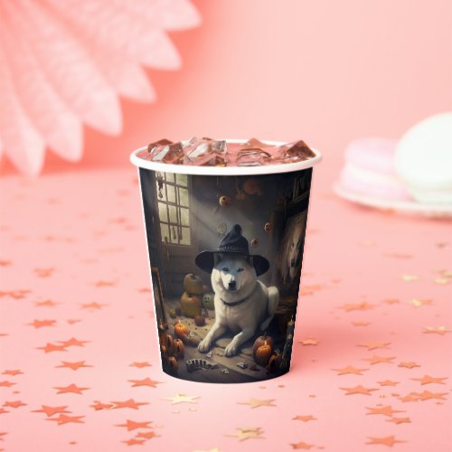 Akita Pumpkins Halloween Scary Paper Cups