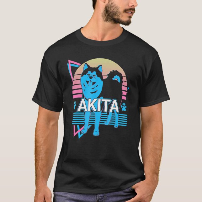 Akita Retro T-Shirt (Front)