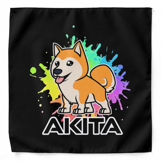 Akita shiba inu dog masters | Cute Dog Gift Bandana (Front)