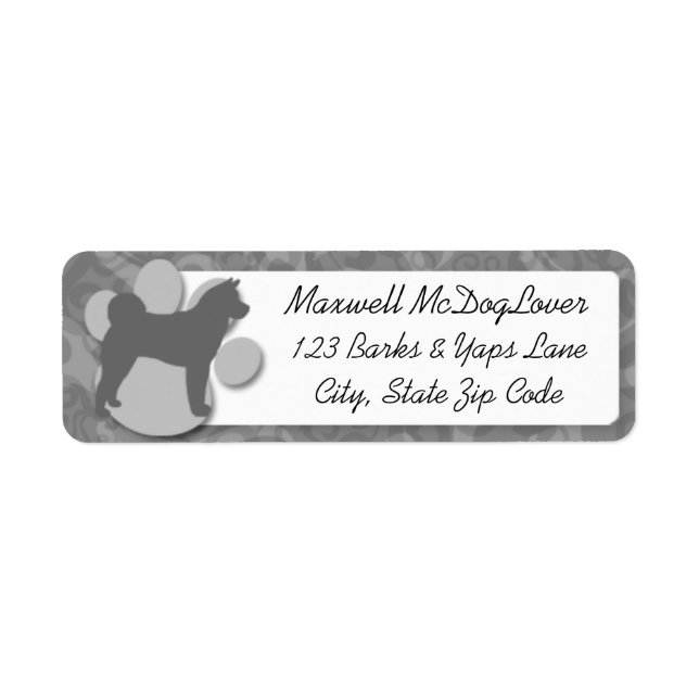Akita Silhouette Label (Front)