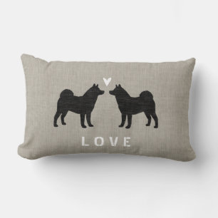 Akita Silhouettes Love Lumbar Pillow