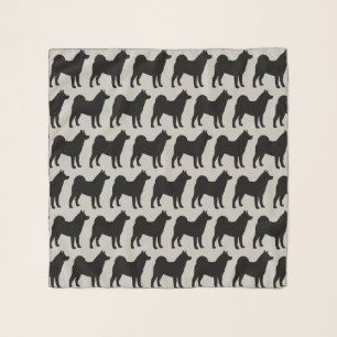 Akita Silhouettes Pattern Scarf