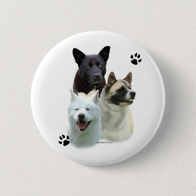 Akita Trio - Button (Front)