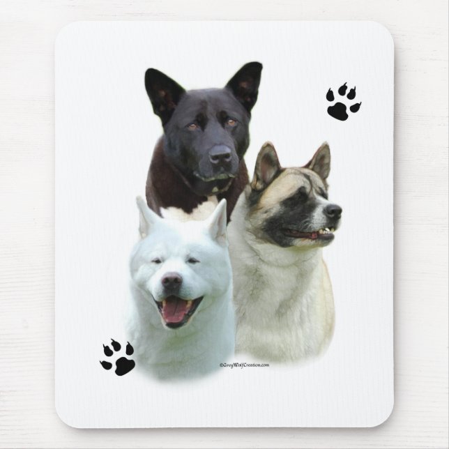 Akita Trio Mouse Pad (Front)