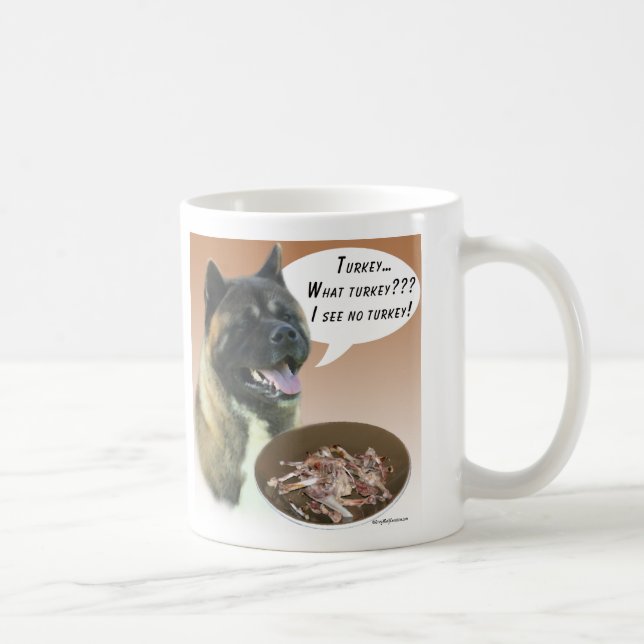 Akita Turkey Coffee Mug (Right)
