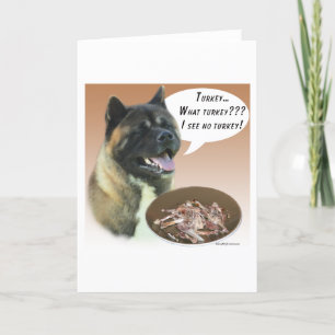 Akita Turkey Holiday Card