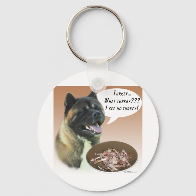 Akita Turkey Keychain (Front)