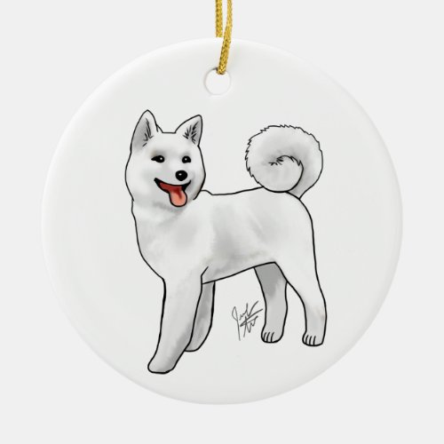 Akita _ White Ornament