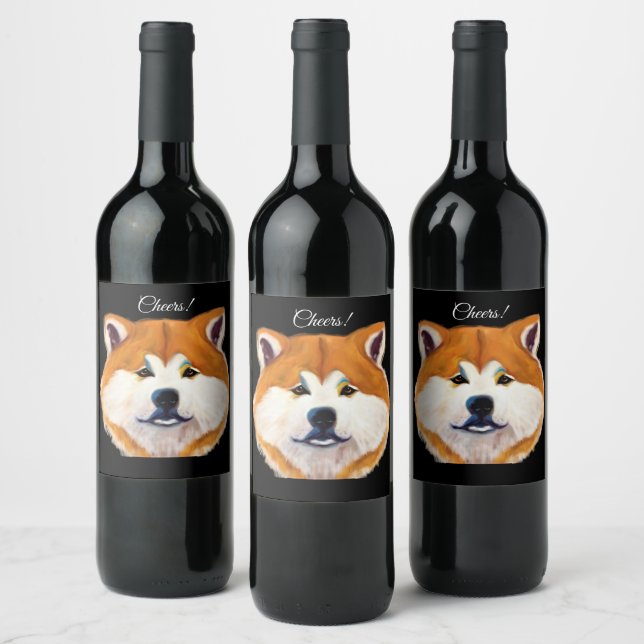 AKITA     WINE LABEL (Bottles)