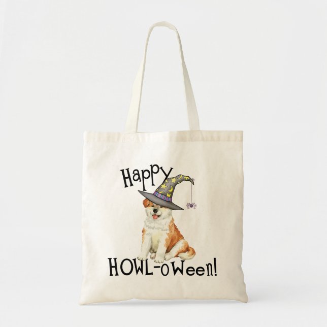 Akita Witch Tote Bag (Front)