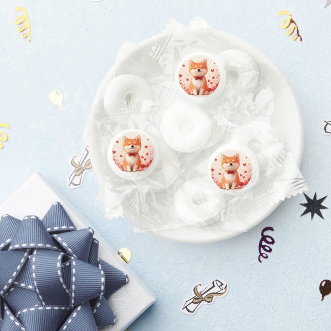 Akita with Roses - Valentine's Day  Life Saver® Mints (Party)