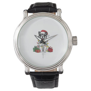 Akita Xmas Lighting Santa Hat Akita Dog Christmas Watch