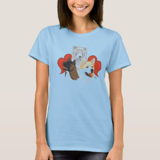 Akitas and Bear head portraits T-Shirt