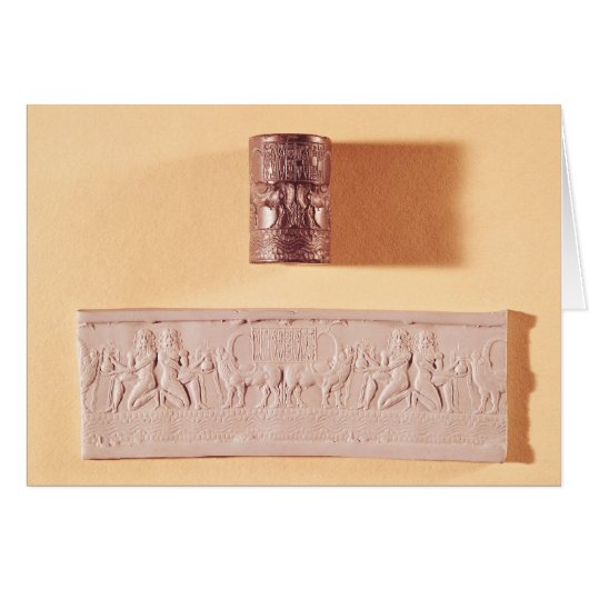 Akkadian cylinder seal and impression (Front Horizontal)