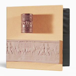 Akkadian cylinder seal and impression 3 ring binder