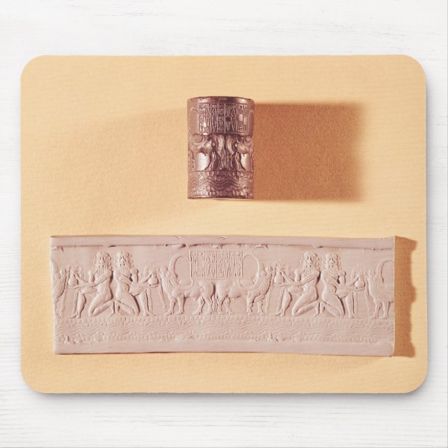 Akkadian cylinder seal and impression mouse pad (Front)