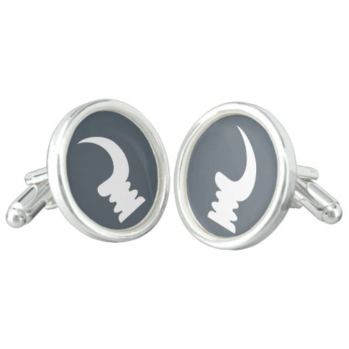 AKOBEN  War Horn  Symbol Of Vigilance Cufflinks