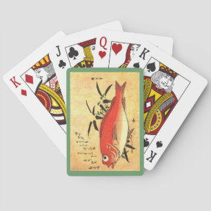 Akodai - Hiroshige's Colorful Japanese Fish Print Poker Cards