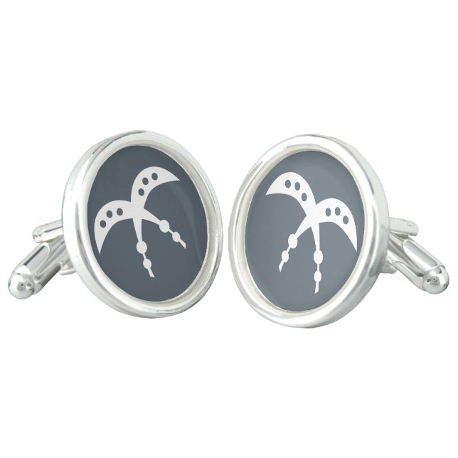 AKOFENA | Adinkra Symbol of Courage and Valor Cufflinks (Angled)