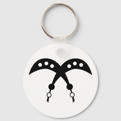 AKOFENA  Adinkra Symbol of Courage and Valor Keychain