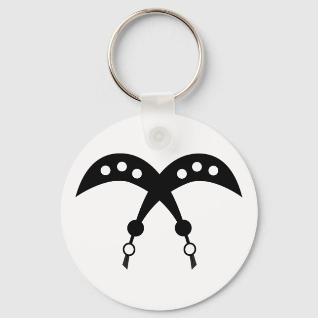 AKOFENA | Adinkra Symbol of Courage and Valor Keychain (Front)