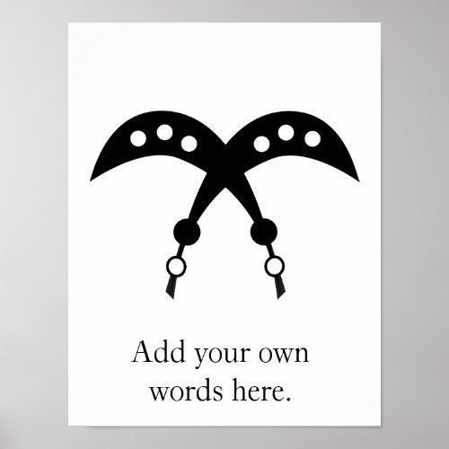 AKOFENA  Adinkra Symbol of Courage and Valor Poster